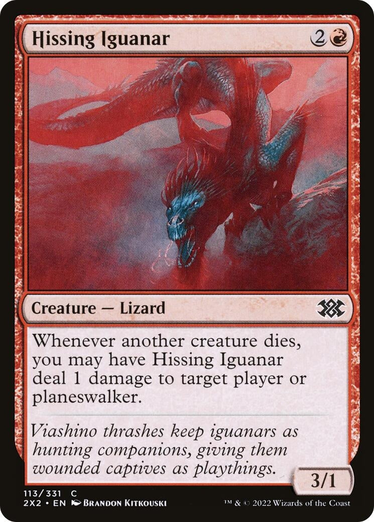 Image for Hissing Iguanar (113) [Double Masters 2022] - Magic: The Gathering