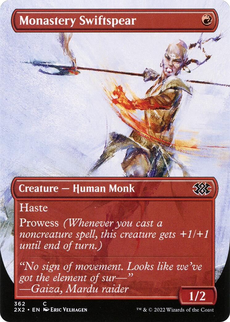Image for Monastery Swiftspear (Borderless) (362) [Double Masters 2022] - Magic: The Gathering