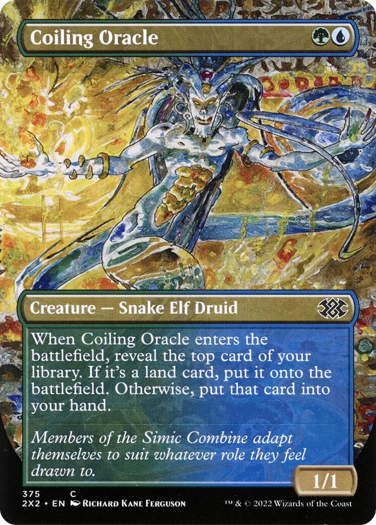 Image for Coiling Oracle (Borderless) (375) [Double Masters 2022] - Magic: The Gathering