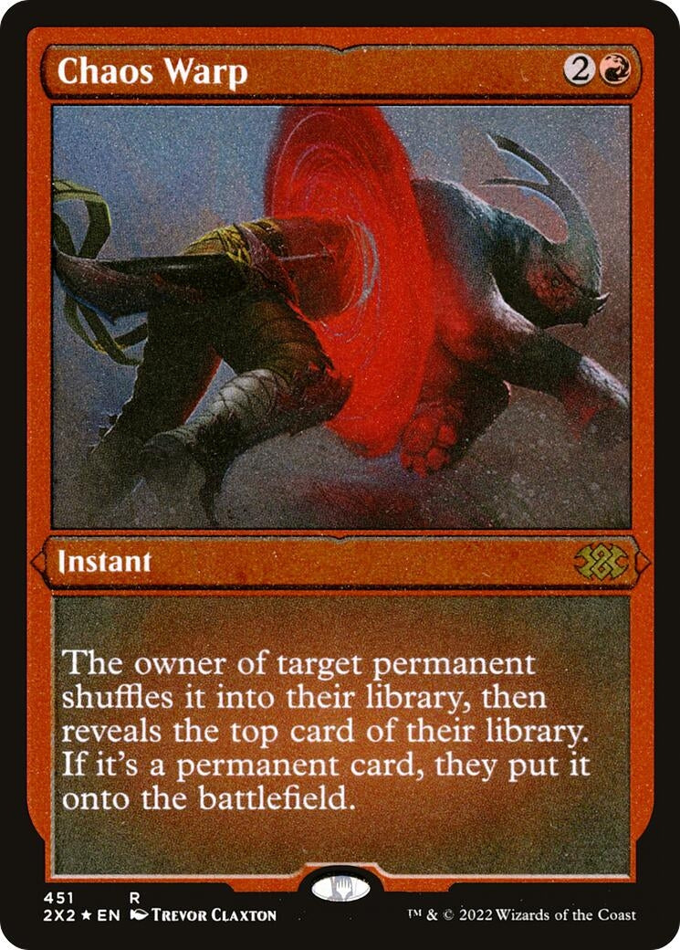 Image for Chaos Warp (Foil Etched) (451) [Double Masters 2022] - Magic: The Gathering