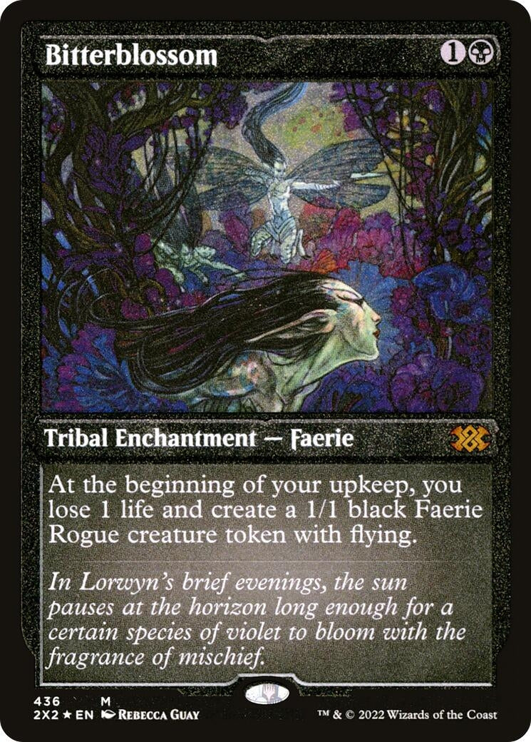 Image for Bitterblossom (Foil Etched) (436) [Double Masters 2022] - Magic: The Gathering