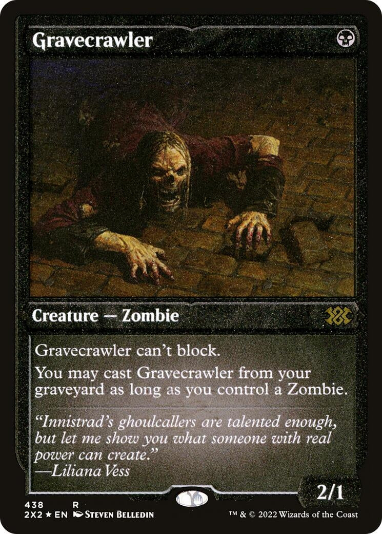 Image for Gravecrawler (Foil Etched) (438) [Double Masters 2022] - Magic: The Gathering