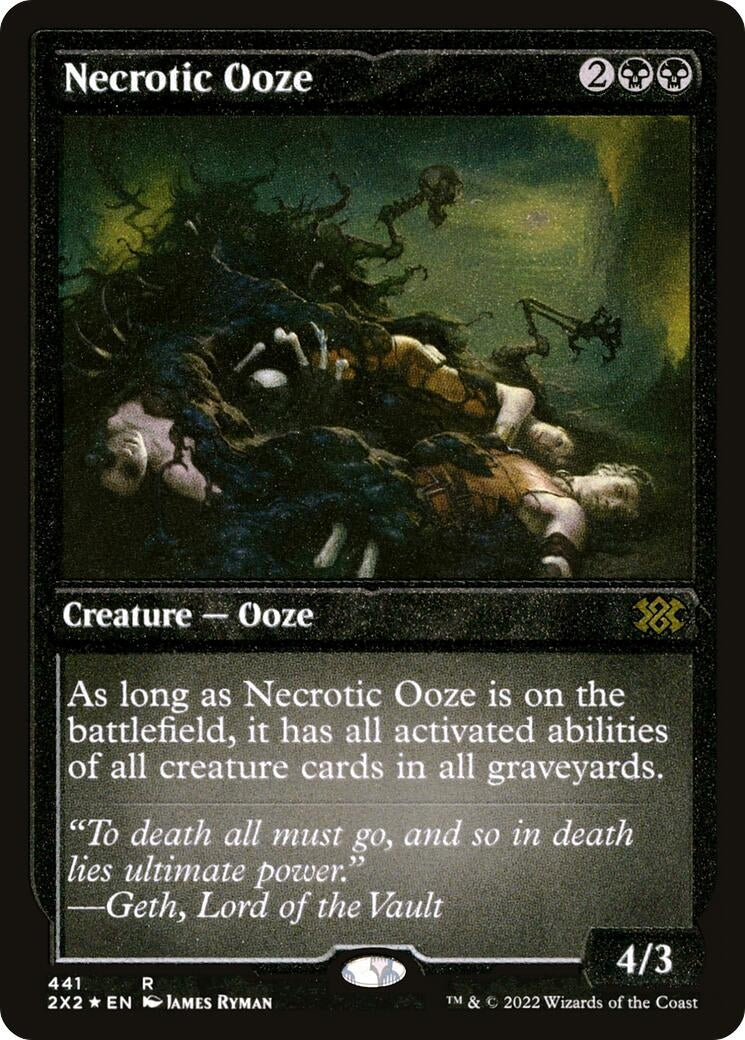 Image for Necrotic Ooze (Foil Etched) (441) [Double Masters 2022] - Magic: The Gathering