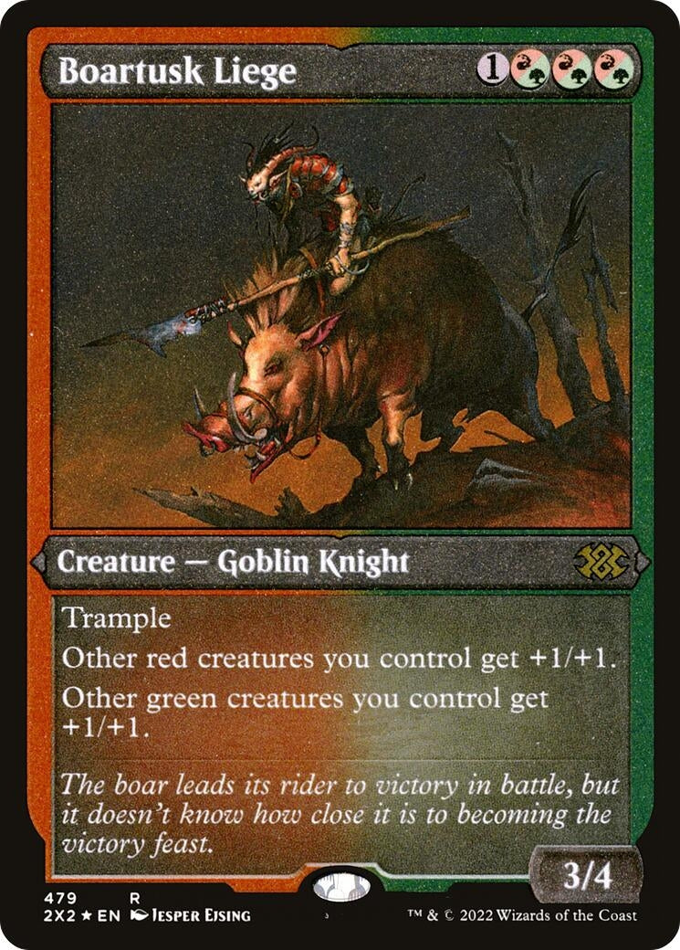 Image for Boartusk Liege (Foil Etched) (479) [Double Masters 2022] - Magic: The Gathering