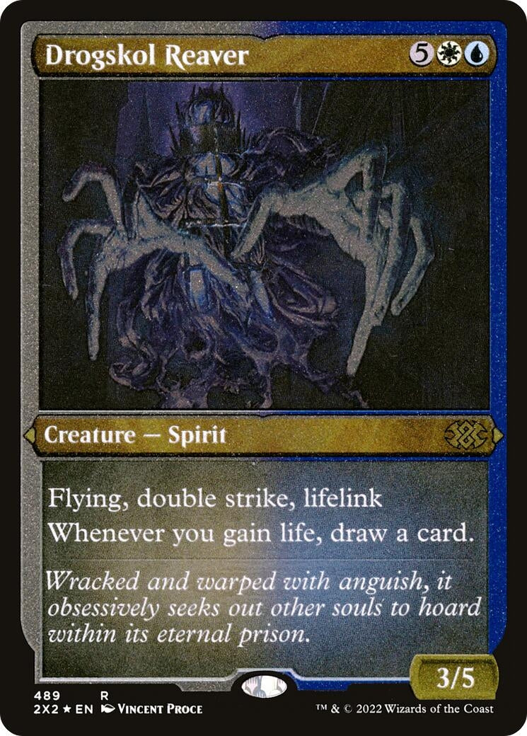 Image for Drogskol Reaver (Foil Etched) (489) [Double Masters 2022] - Magic: The Gathering