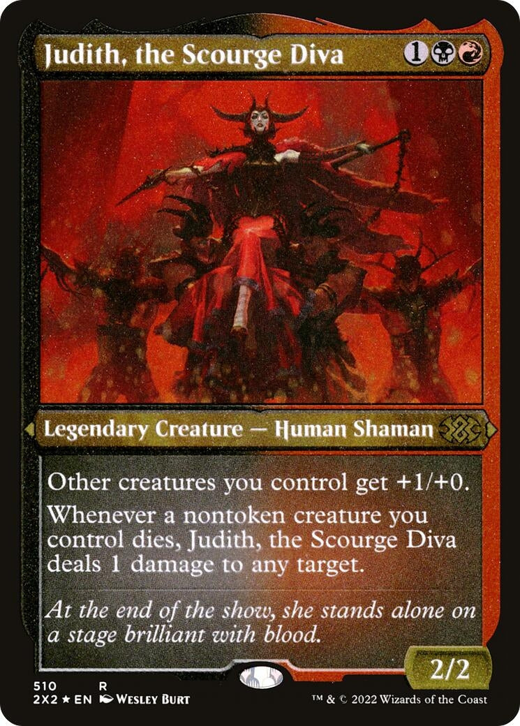 Image for Judith, the Scourge Diva (Foil Etched) (510) [Double Masters 2022] - Magic: The Gathering