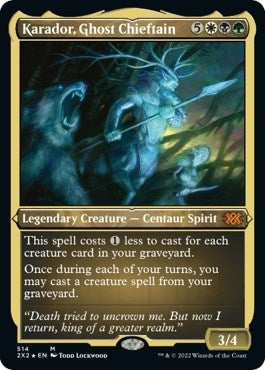 Image for Karador, Ghost Chieftain (Foil Etched) (514) [Double Masters 2022] - Magic: The Gathering