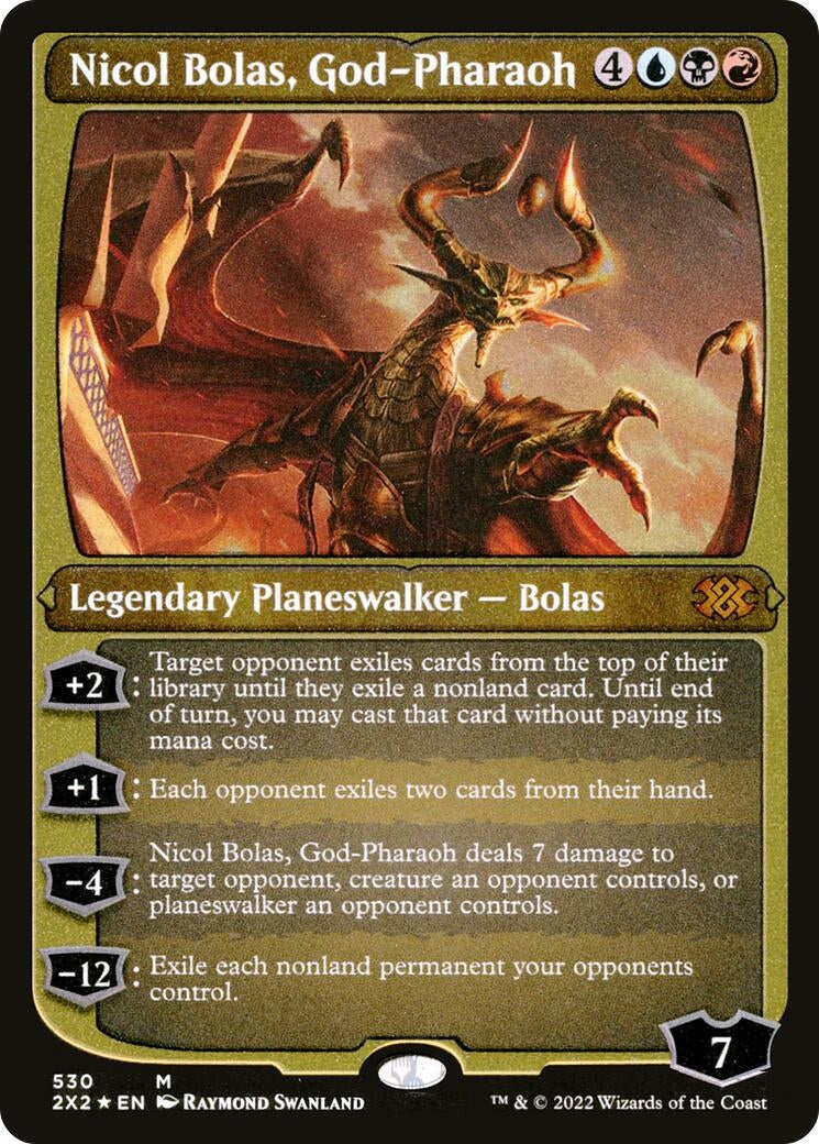 Image for Nicol Bolas, God-Pharaoh (Foil Etched) (530) [Double Masters 2022] - Magic: The Gathering