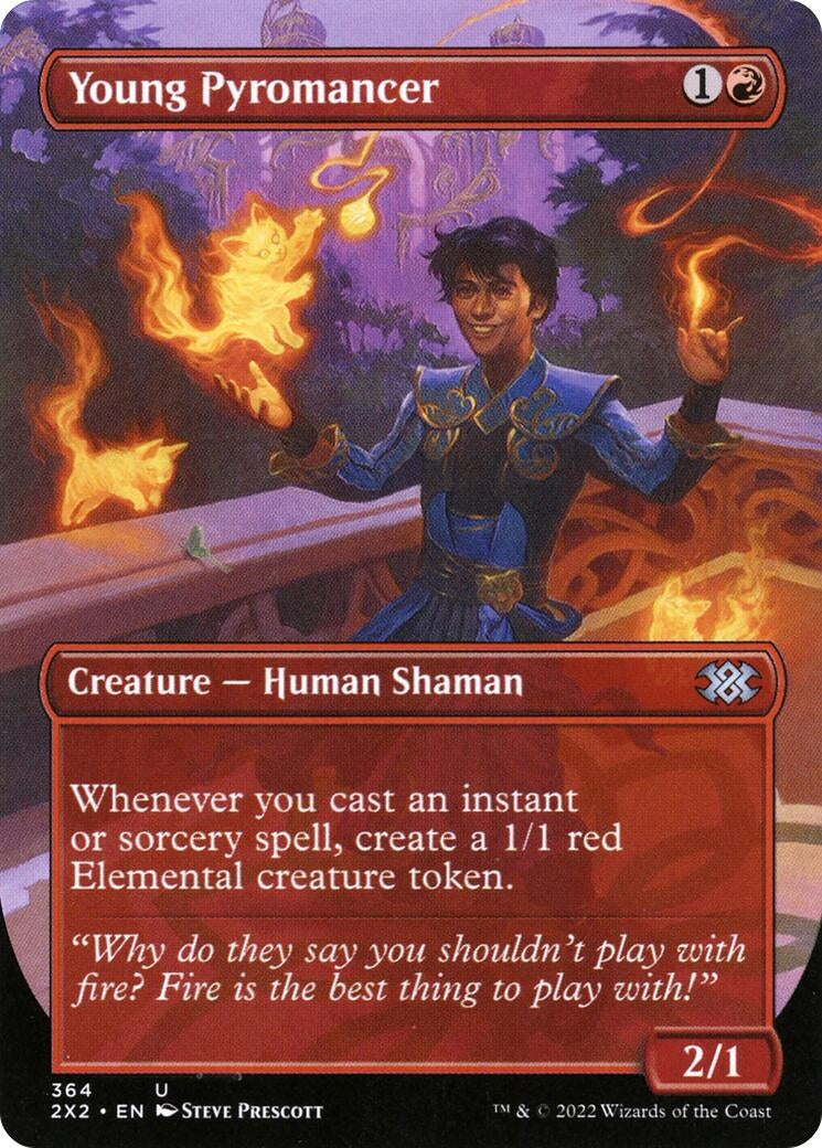 Image for Young Pyromancer (Borderless) (364) [Double Masters 2022] - Magic: The Gathering