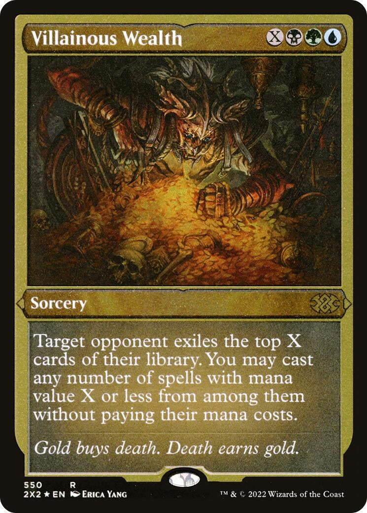 Villainous Wealth (Foil Etched) (550) [Double Masters 2022]
