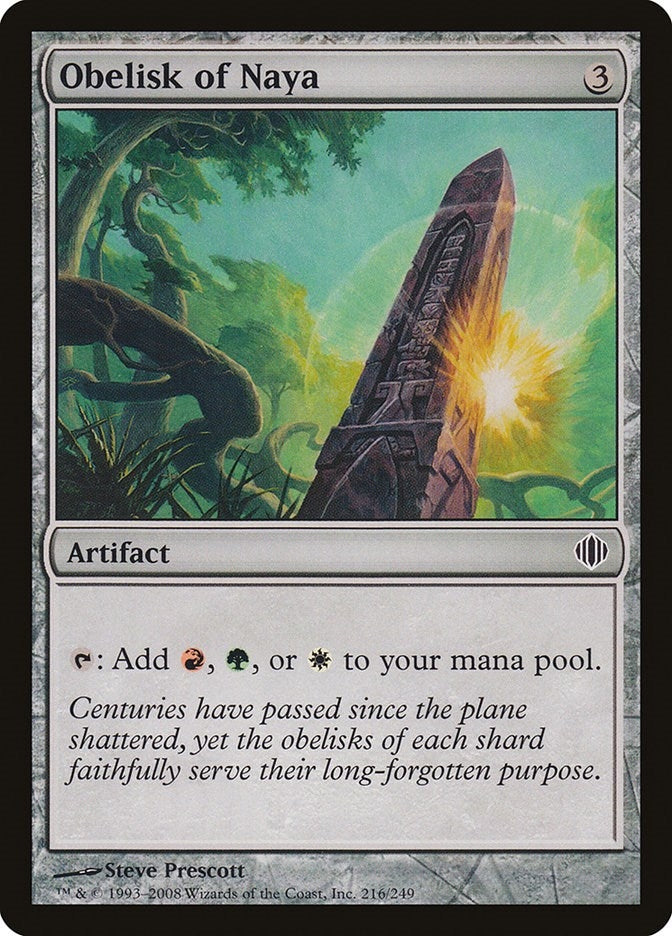 Image for Obelisk of Naya (216) [Shards of Alara] - Magic: The Gathering