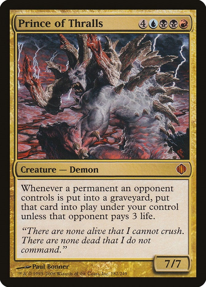 Image for Prince of Thralls (182) [Shards of Alara] - Magic: The Gathering
