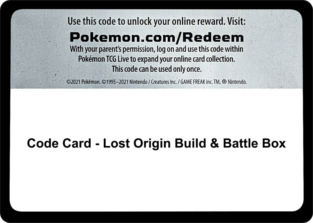 Image for Code Card - Lost Origin Build & Battle Box [SWSH11: Lost Origin] - Pokemon