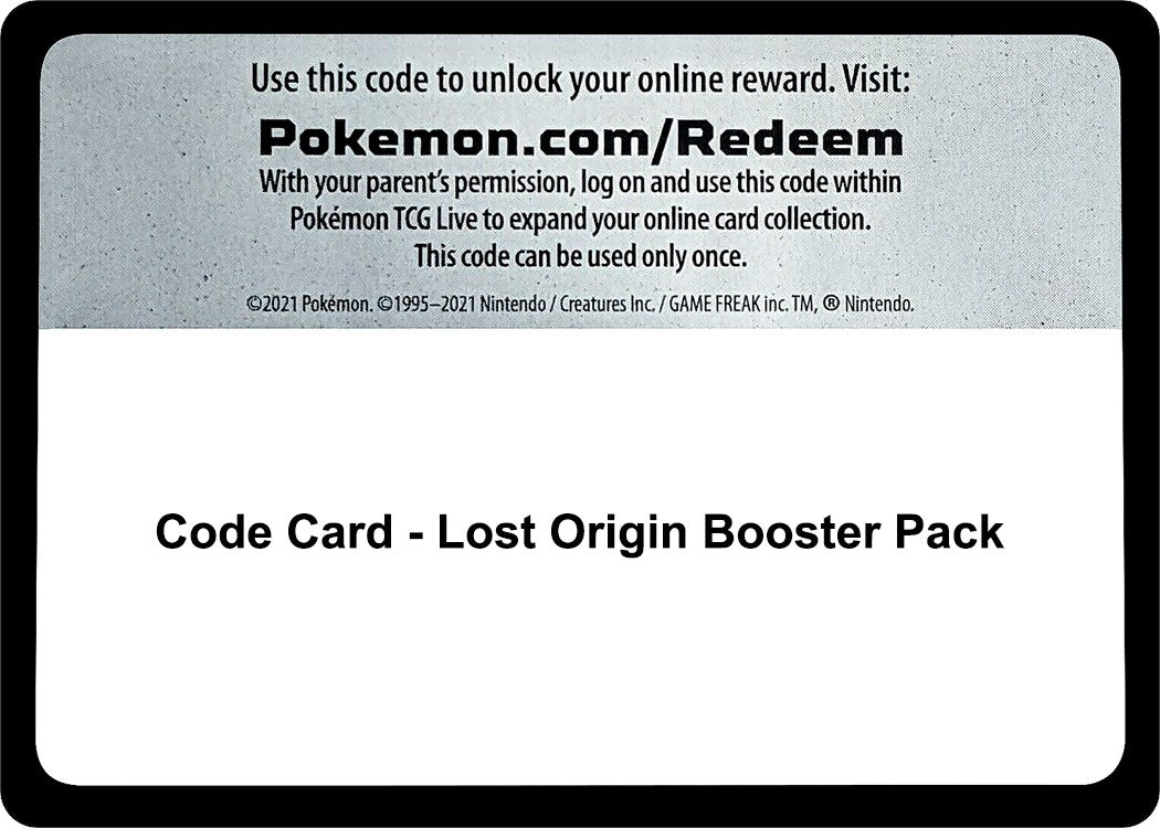 Image for Code Card - Lost Origin Booster Pack [SWSH11: Lost Origin] - Pokemon
