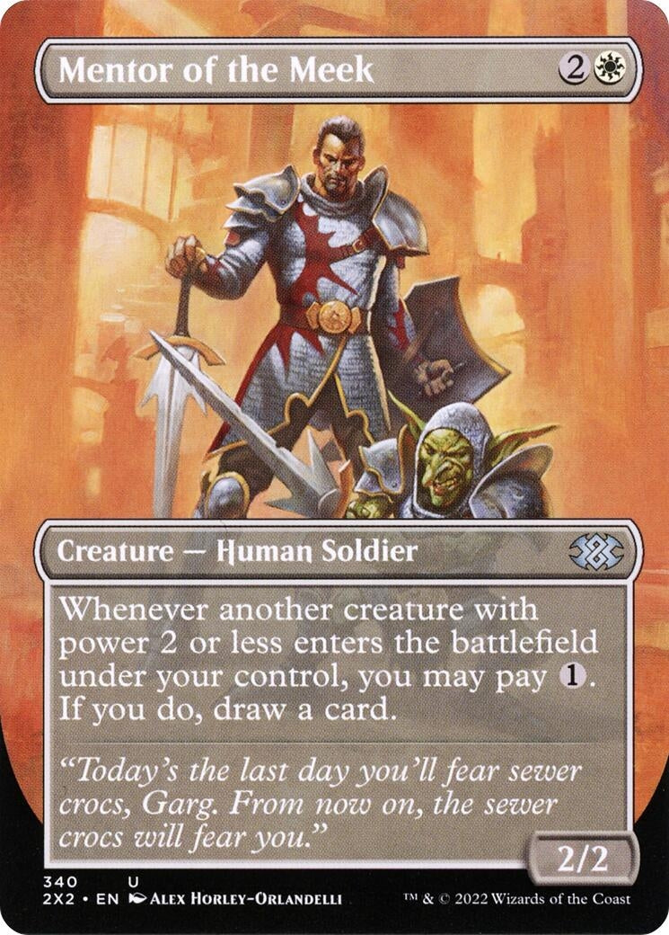 Image for Mentor of the Meek (Borderless) (340) [Double Masters 2022] - Magic: The Gathering