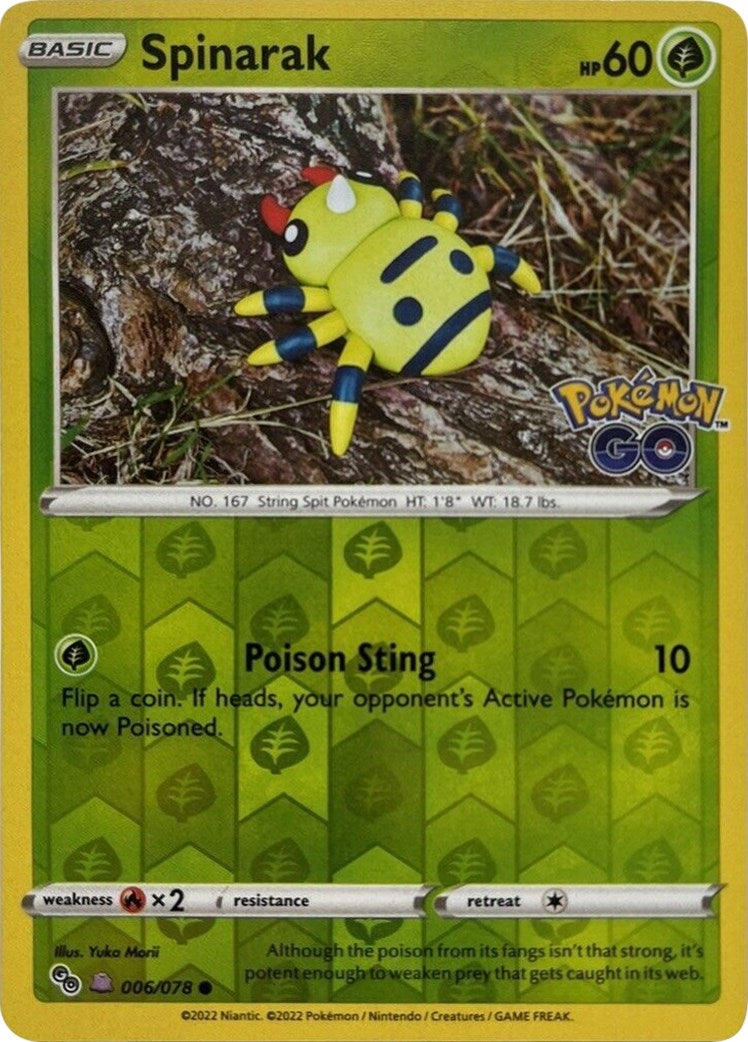 Image for Spinarak (Peelable Ditto) (006/078) [Pokemon GO] - Pokemon