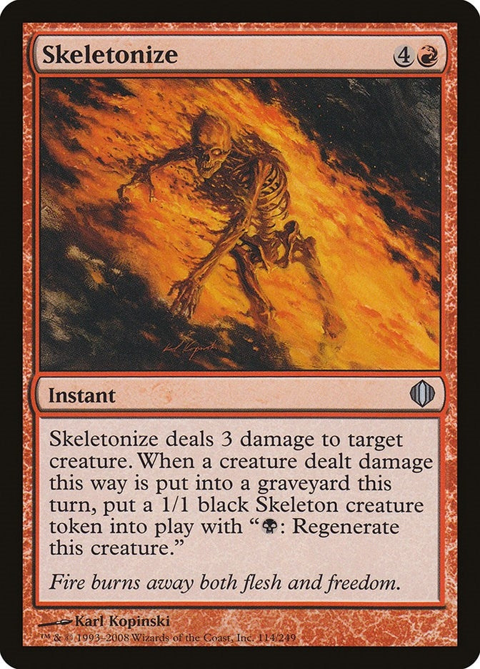 Image for Skeletonize (114) [Shards of Alara] - Magic: The Gathering