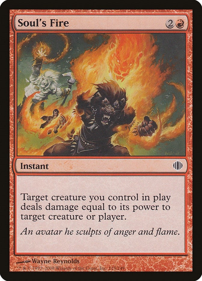 Image for Soul's Fire (115) [Shards of Alara] - Magic: The Gathering