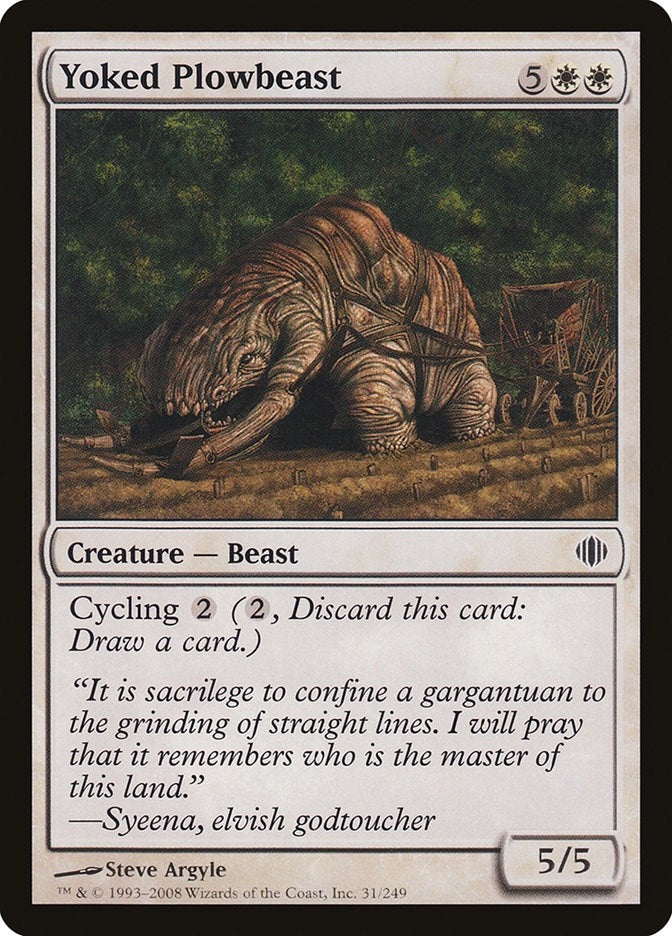 Image for Yoked Plowbeast (31) [Shards of Alara] - Magic: The Gathering