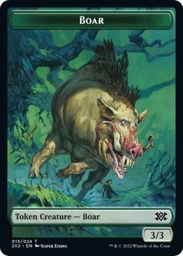 Image for Boar // Vampire Double-Sided Token (15 // 9) [Double Masters 2022] - Magic: The Gathering