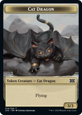 Image for Cat Dragon // Treasure Double-Sided Token (19 // 22) [Double Masters 2022] - Magic: The Gathering