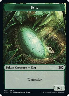 Egg // Knight Double-Sided Token (16 // 5) [Double Masters 2022 Tokens]