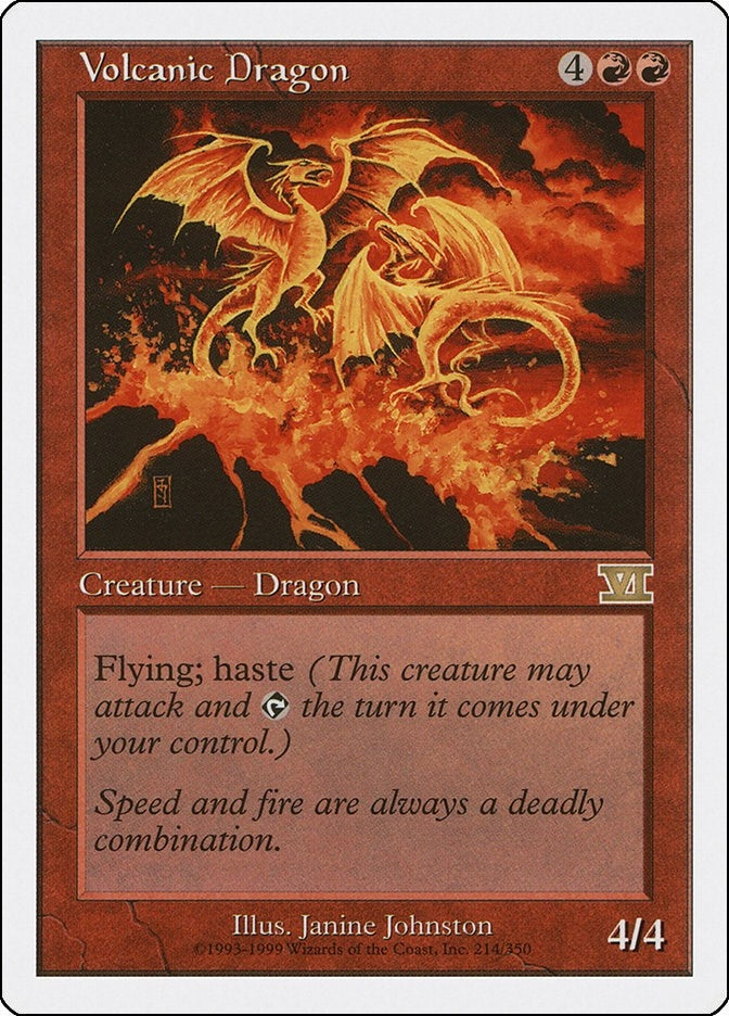 Image for Volcanic Dragon (214) [Classic Sixth Edition] - Magic: The Gathering