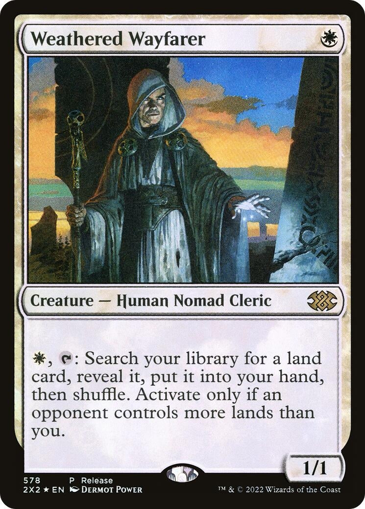 Image for Weathered Wayfarer (578) [Launch Party & Release Event Promos] - Magic: The Gathering