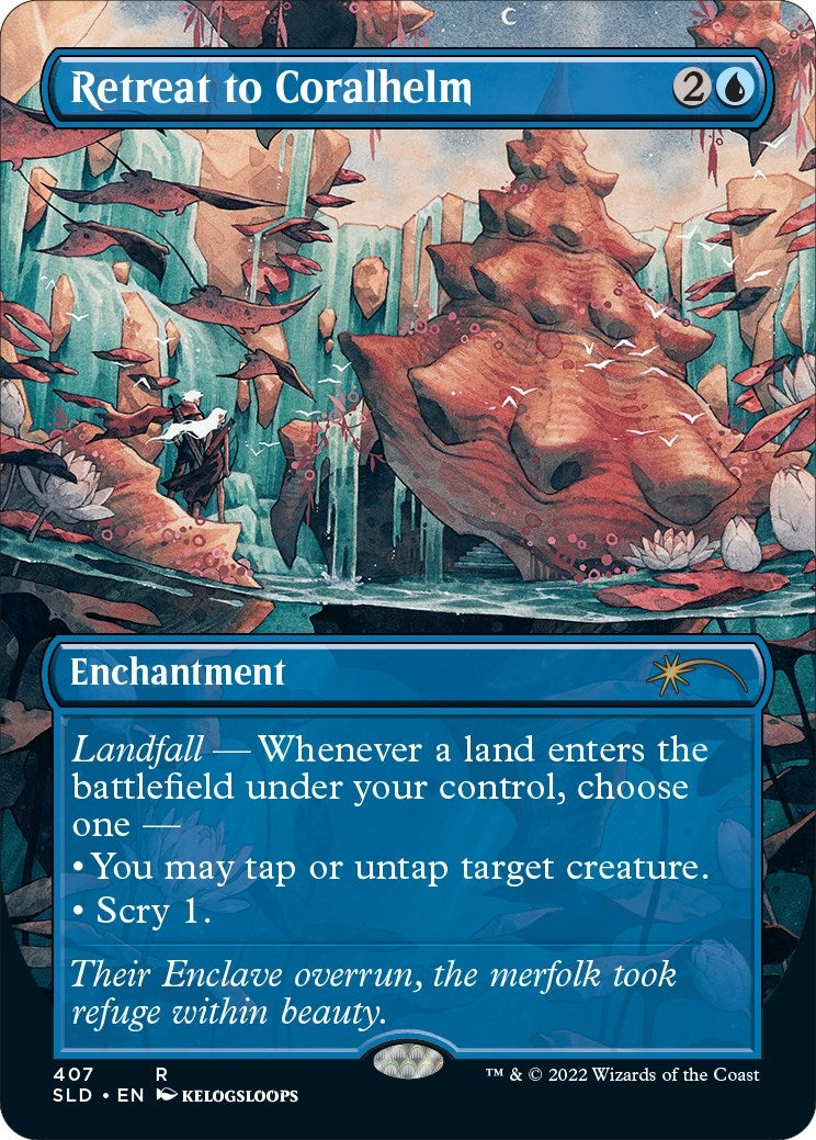 Image for Retreat to Coralhelm (Borderless) (407) [Secret Lair Drop Series] - Magic: The Gathering