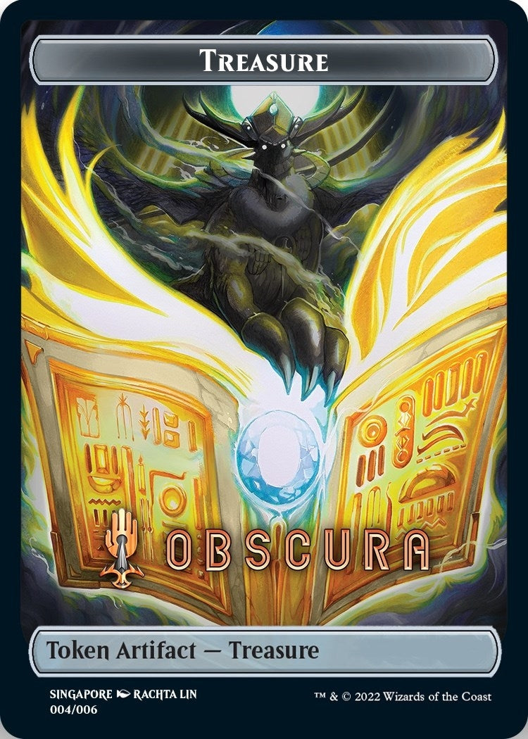 Image for Treasure Token (Obscura) [SEA Exclusive] (4) [Streets of New Capenna] - Magic: The Gathering