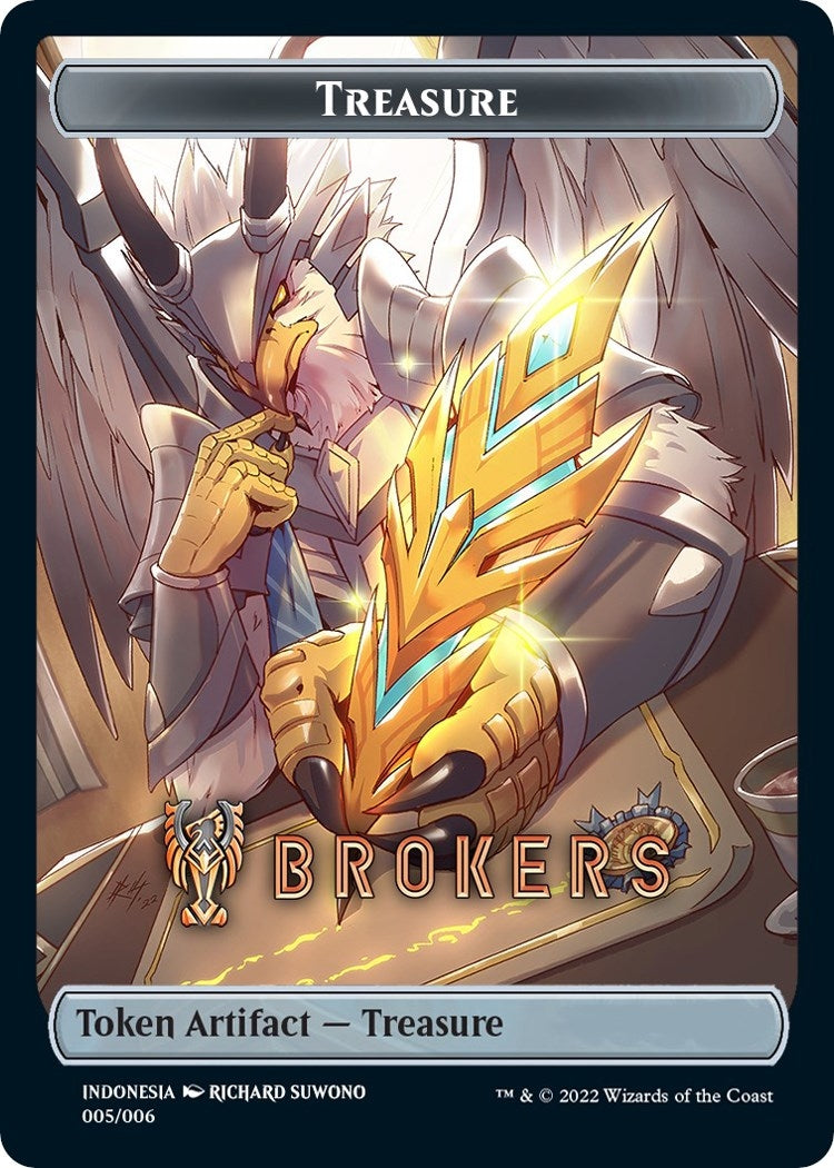 Image for Treasure Token (Brokers) [SEA Exclusive] (5) [Streets of New Capenna] - Magic: The Gathering