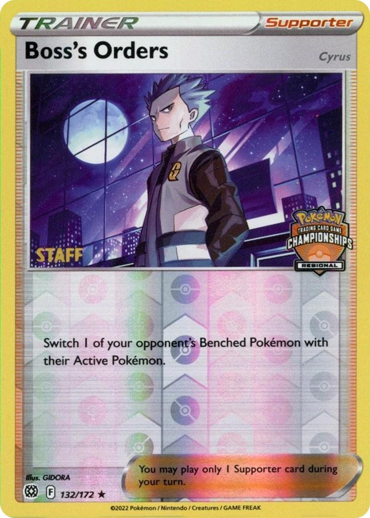 Image for Boss's Orders - 132/172 (Regional Championships) [Staff] (132/172) [League & Championship Cards] - Pokemon
