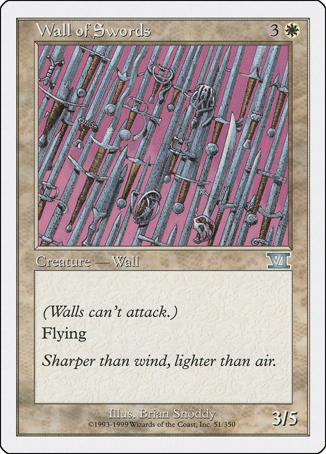 Image for Wall of Swords (51) [Classic Sixth Edition] - Magic: The Gathering