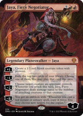 Image for Jaya, Fiery Negotiator (Borderless) (374) [Dominaria United] - Magic: The Gathering