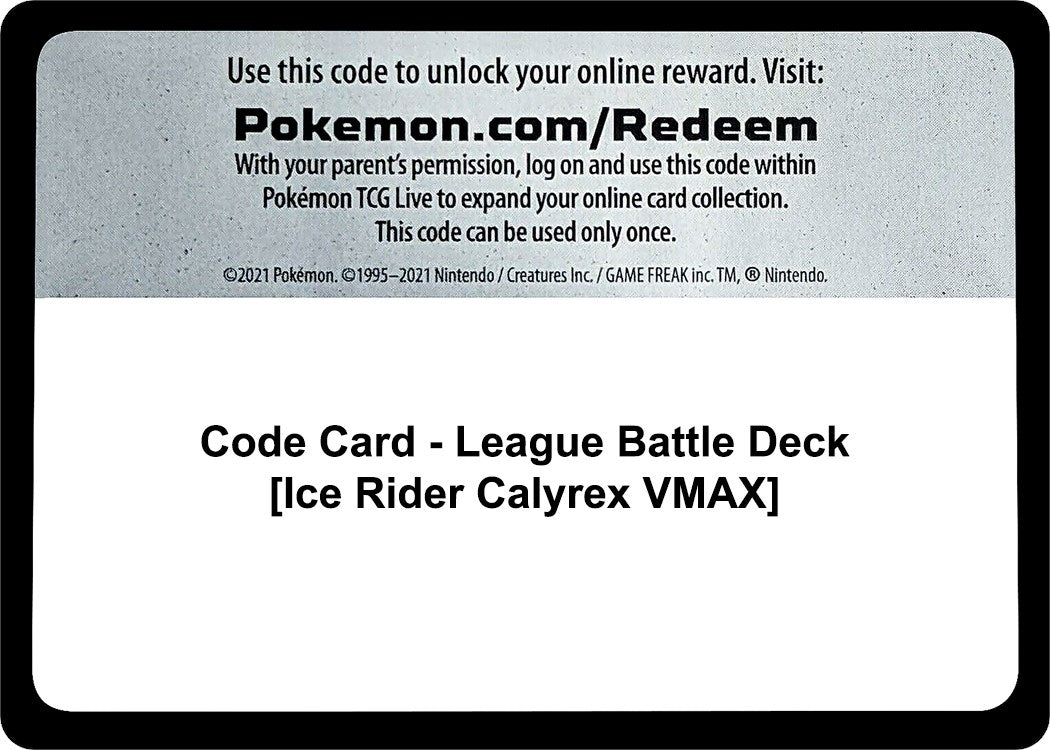 Image for Code Card - League Battle Deck [Ice Rider Calyrex VMAX] [Miscellaneous Cards & Products] - Pokemon