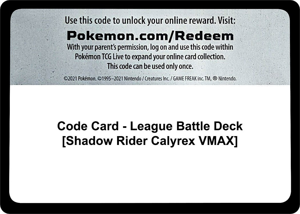 Image for Code Card - League Battle Deck [Shadow Rider Calyrex VMAX] [Miscellaneous Cards & Products] - Pokemon