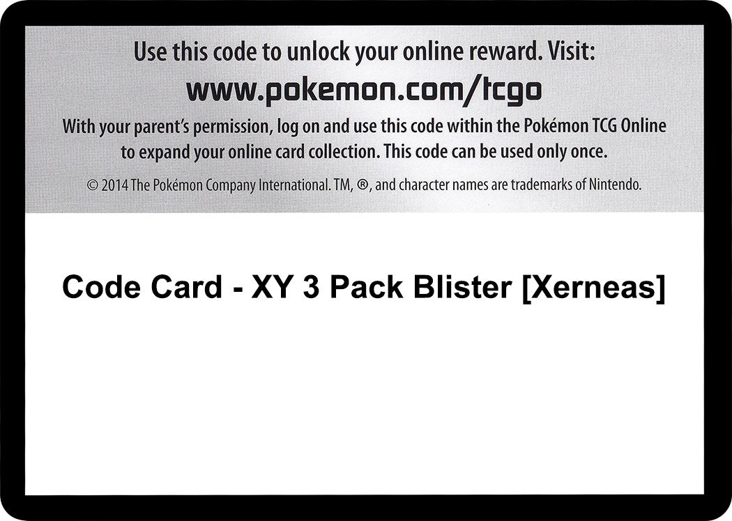 Image for Code Card - XY 3 Pack Blister [Xerneas] [XY - BREAKthrough] - Pokemon