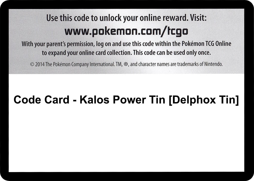 Image for Code Card - Kalos Power Tin [Delphox Tin] [XY - Flashfire] - Pokemon