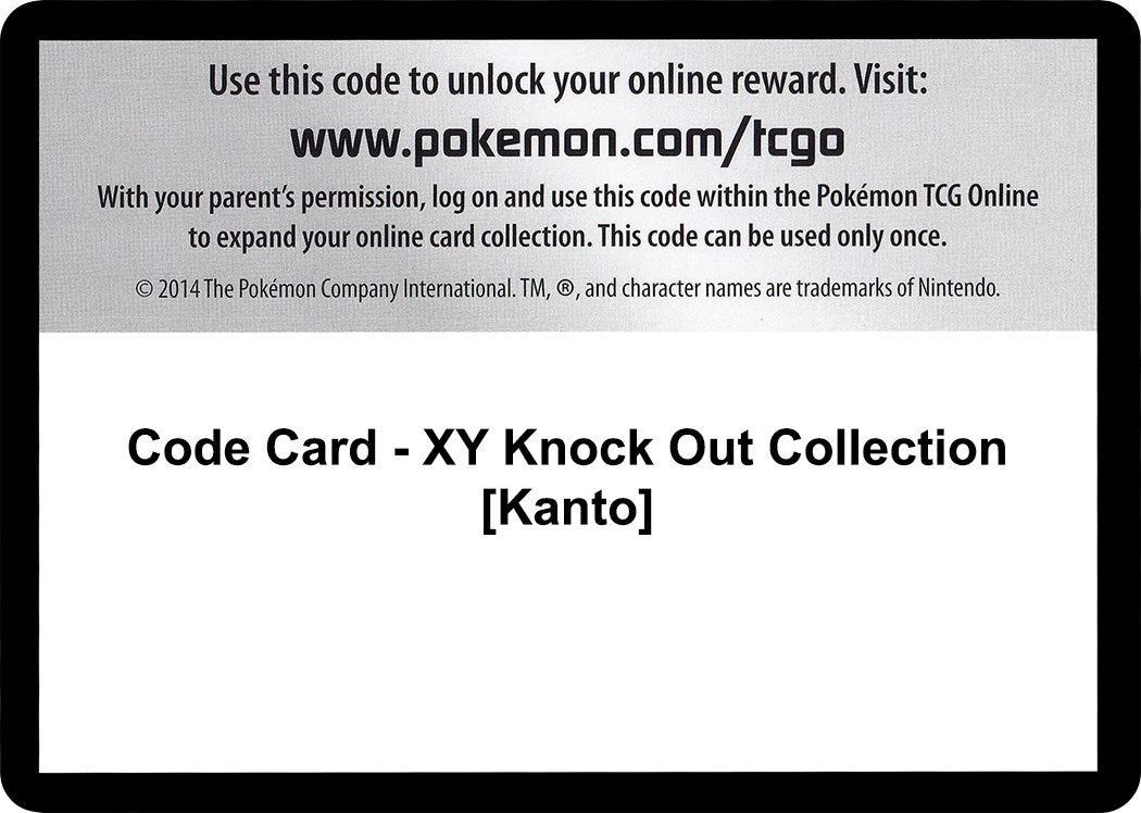Image for Code Card - XY Knock Out Collection [Kanto] [XY - Furious Fists] - Pokemon