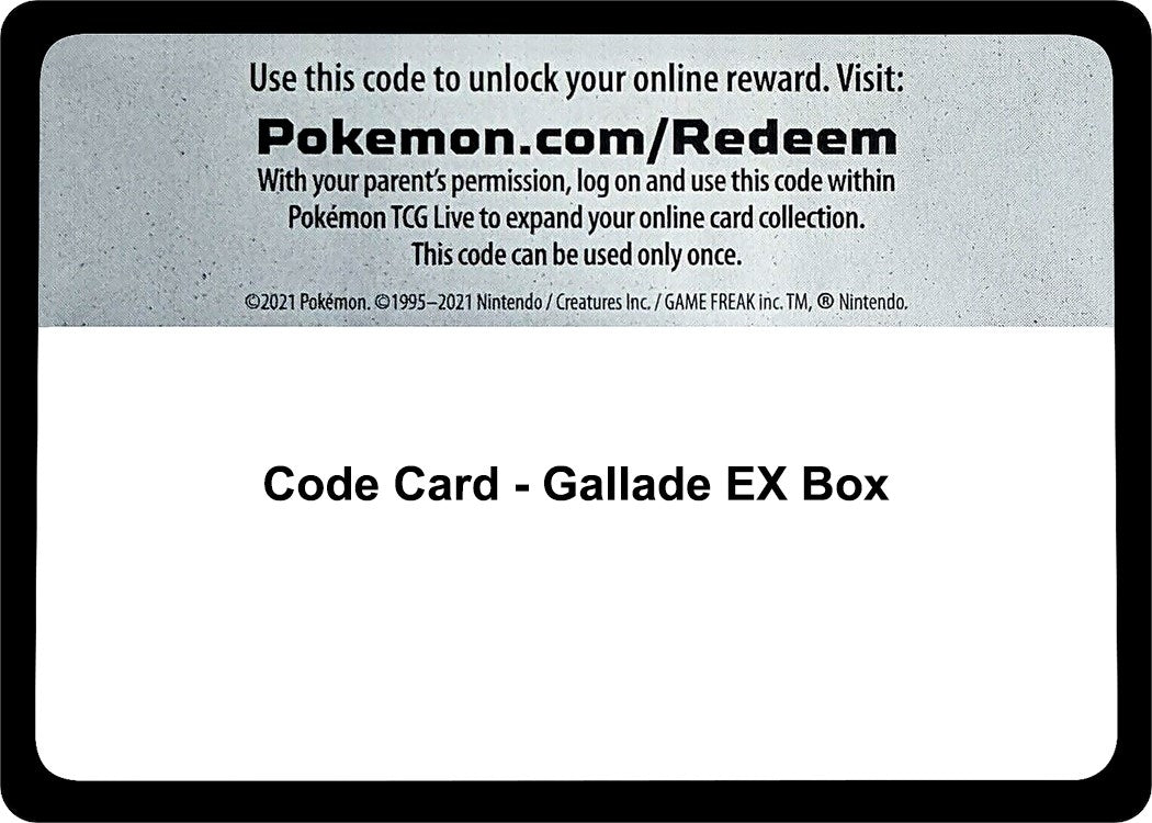 Image for Code Card - Gallade EX Box [XY - Phantom Forces] - Pokemon