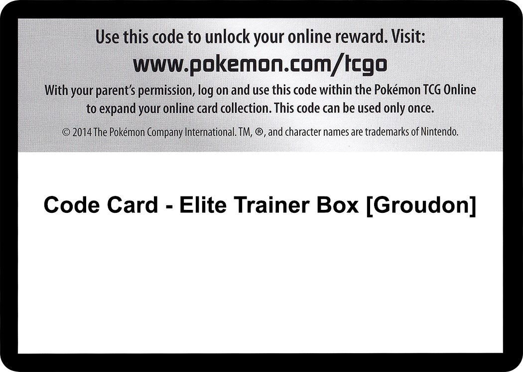 Image for Code Card - Elite Trainer Box [Groudon] [XY - Primal Clash] - Pokemon