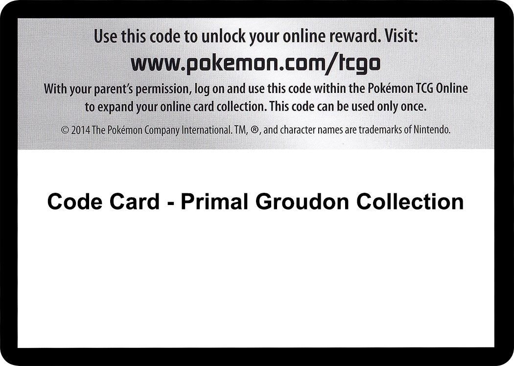 Image for Code Card - Primal Groudon Collection [XY - Primal Clash] - Pokemon