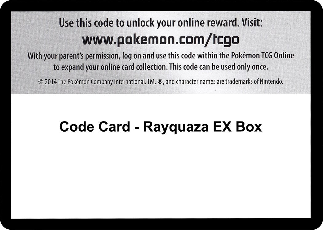 Image for Code Card - Rayquaza EX Box [XY - Roaring Skies] - Pokemon