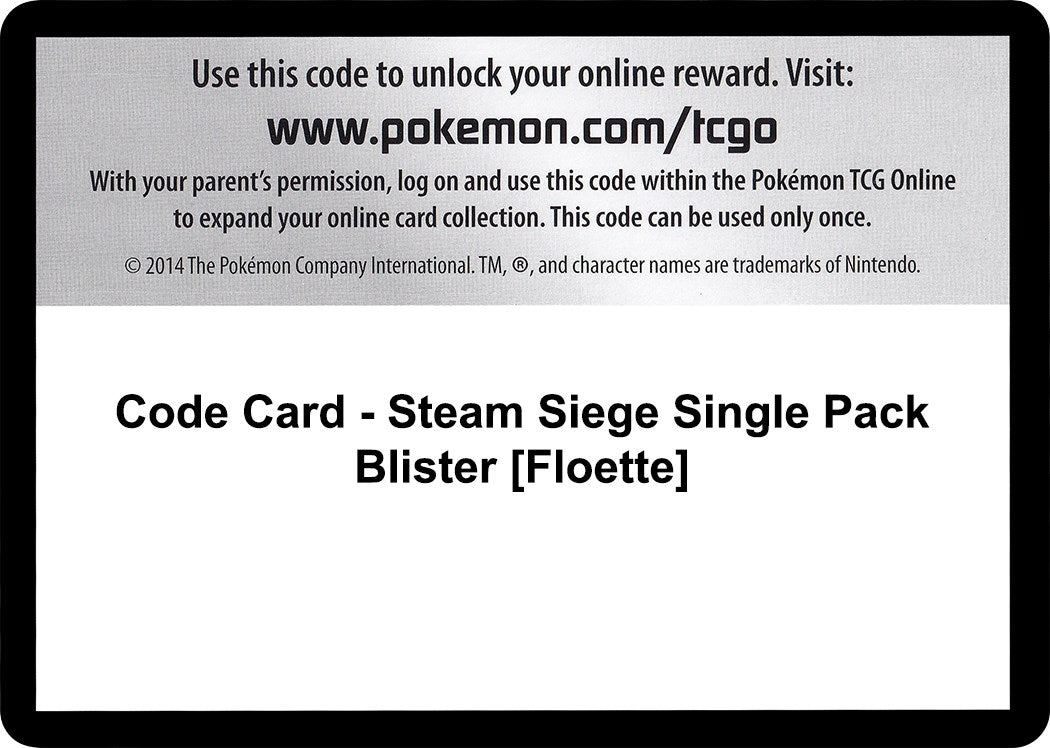 Image for Code Card - Steam Siege Single Pack Blister [Floette] [XY - Steam Siege] - Pokemon