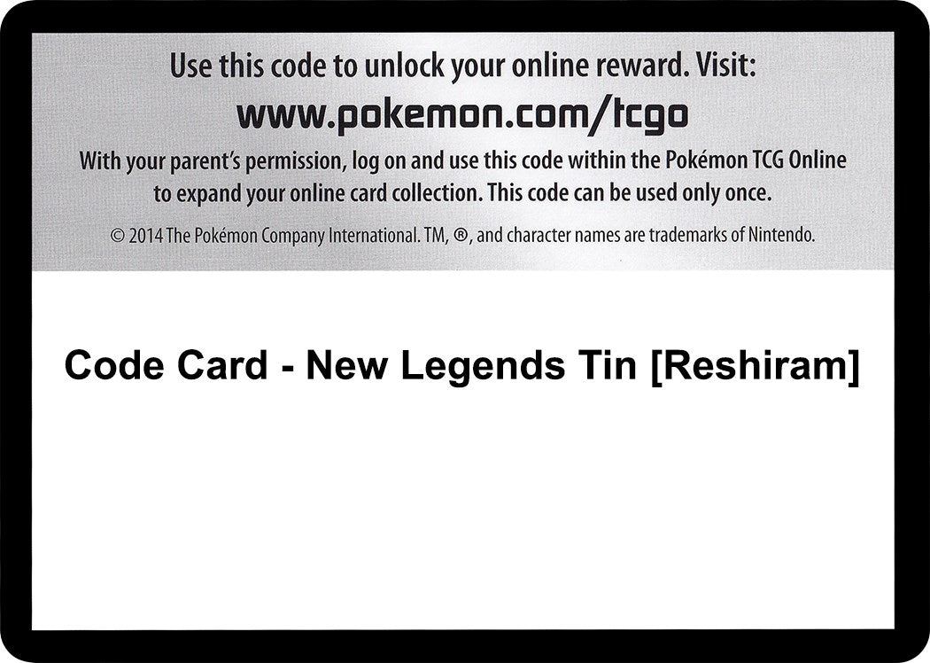 Image for Code Card - New Legends Tin [Reshiram] [Black and White] - Pokemon