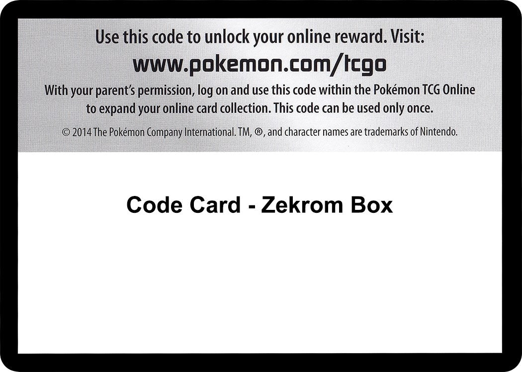 Image for Code Card - Zekrom Box [Emerging Powers] - Pokemon