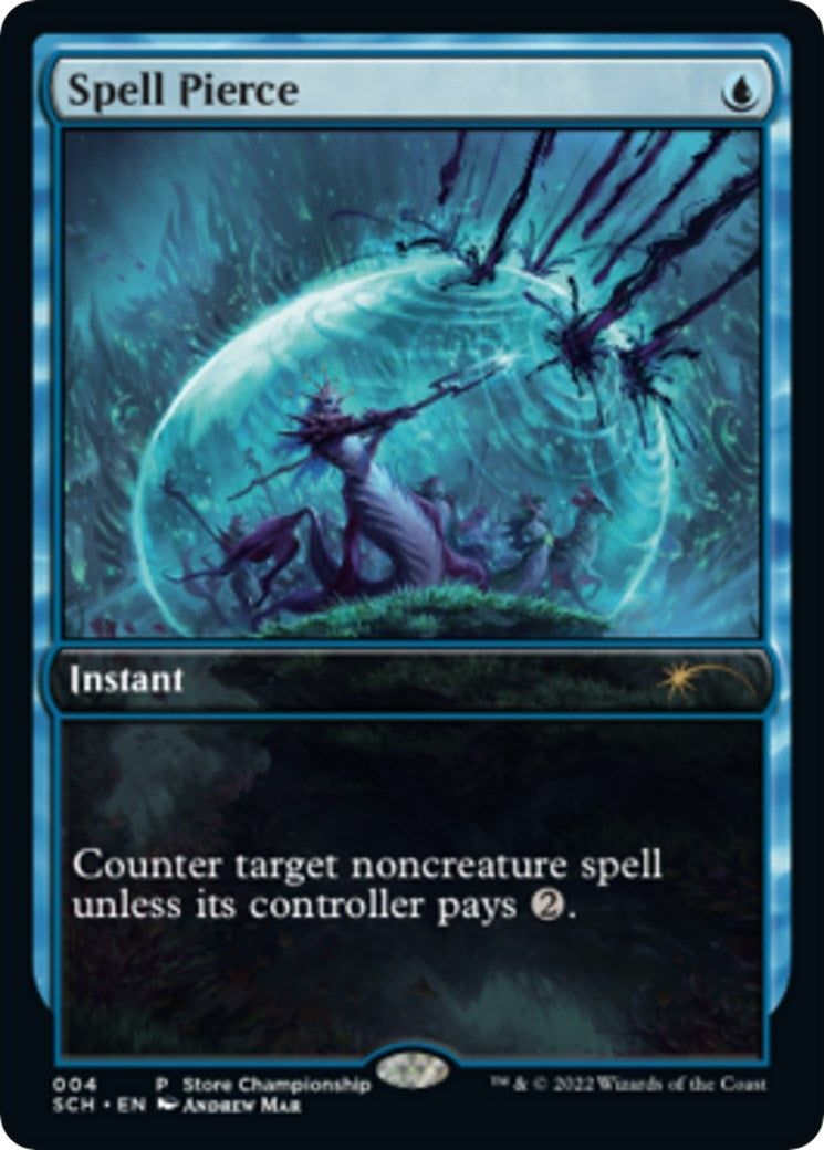 Image for Spell Pierce (4) [Game Day & Store Championship Promos] - Magic: The Gathering