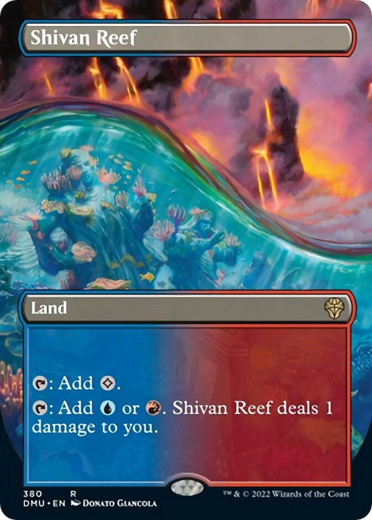 Image for Shivan Reef (Borderless) (380) [Dominaria United] - Magic: The Gathering