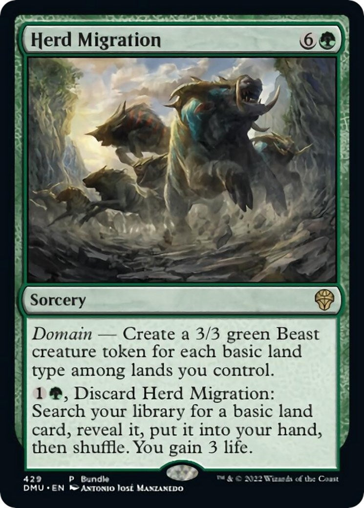 Image for Herd Migration (DMU Bundle) (429) [Unique and Miscellaneous Promos] - Magic: The Gathering