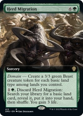 Image for Herd Migration (Extended Art) (413) [Dominaria United] - Magic: The Gathering